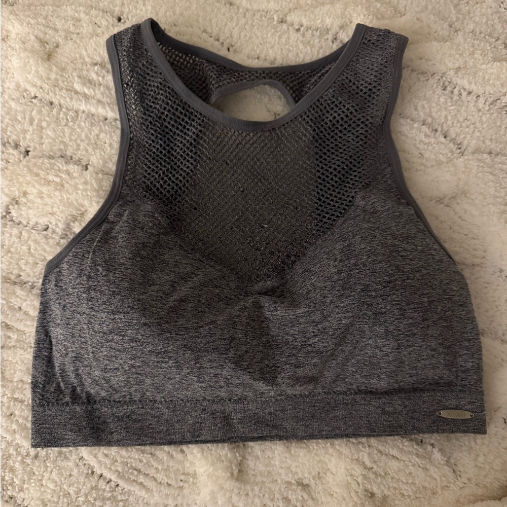 gray sports bra